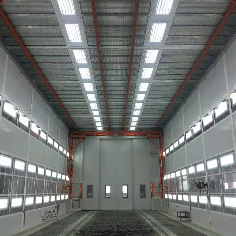 Cabina de pintura para vehículos pesados