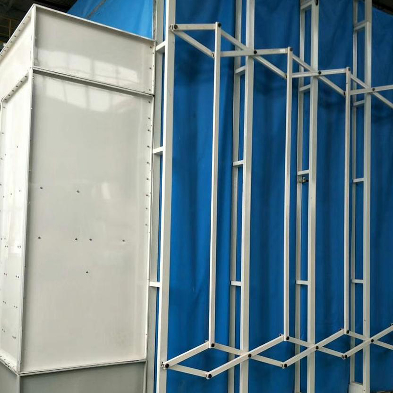Cabina móvil retráctil de pulverización y lijado