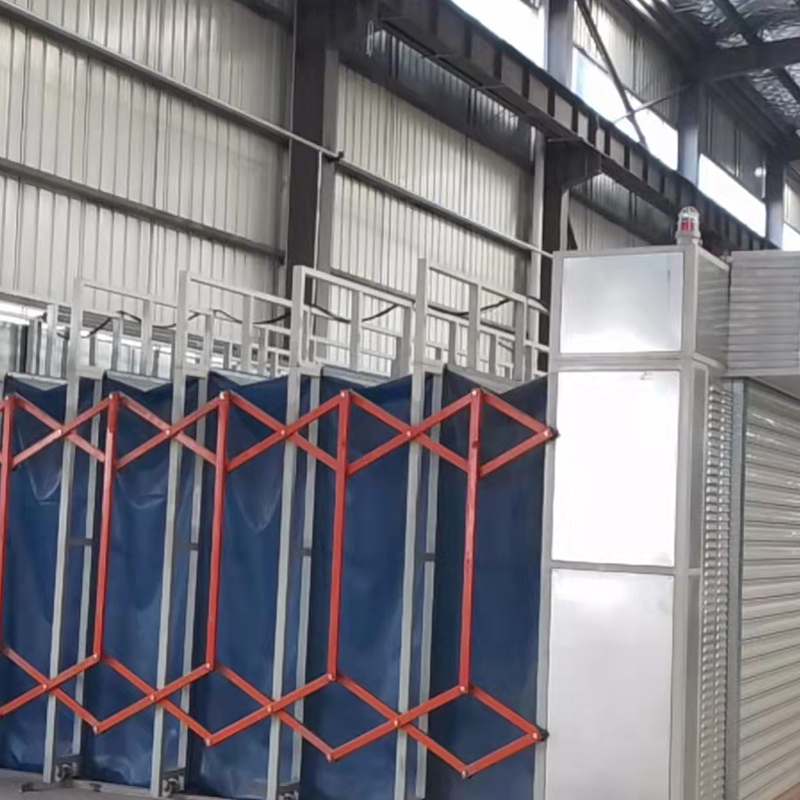 Cabina móvil retráctil de pulverización y lijado
