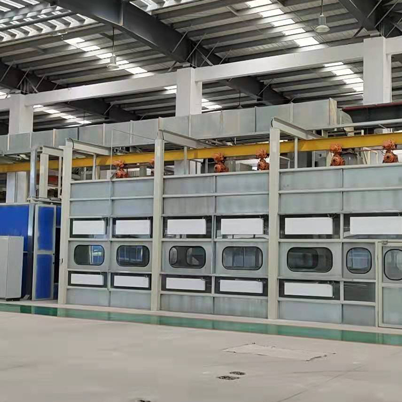 Línea de recubrimiento por pulverización para ruedas de automóviles